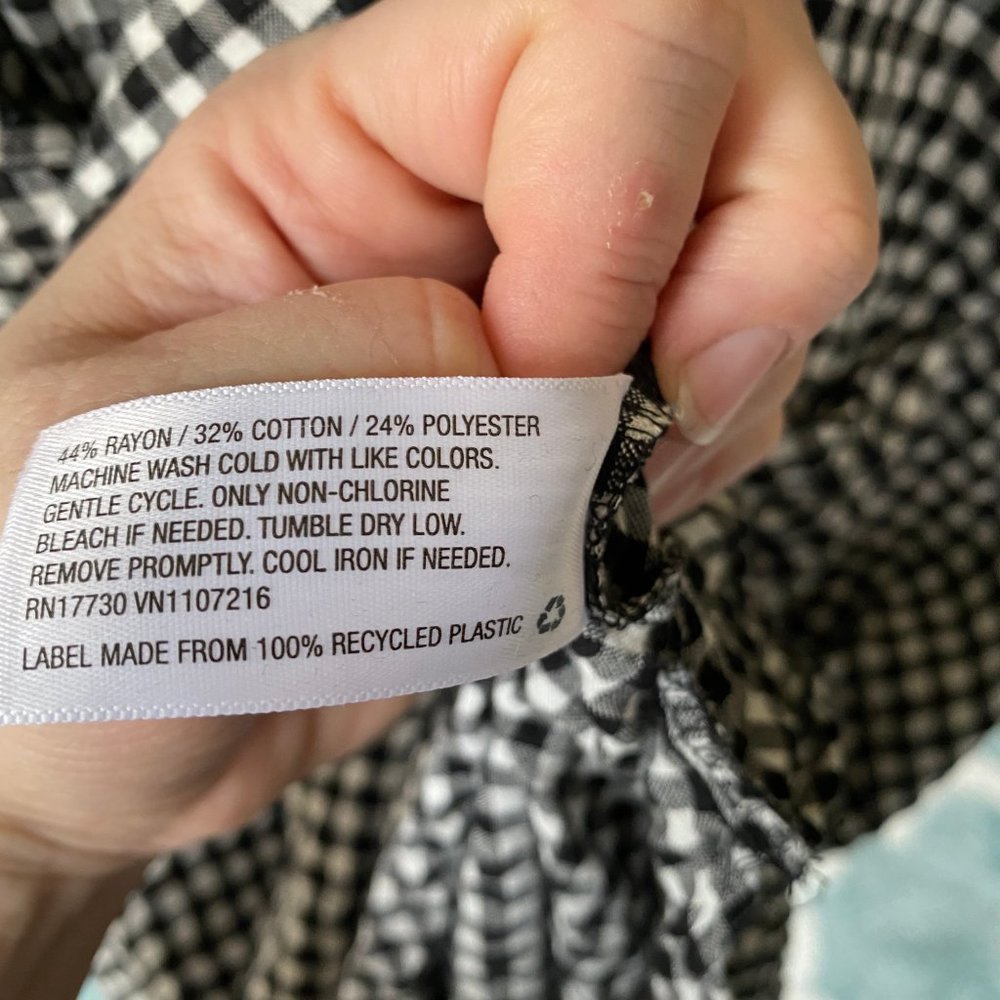 SOLDAva & Viv black and white gingham hi low dress - Picture 8 of 8